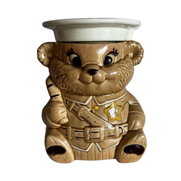 Vintage Twin Winton Police Chief Teddy Bear Cookie Jar - Picture 1 of 10